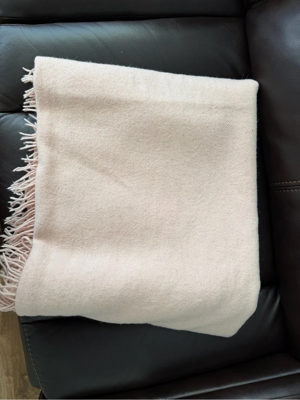 Alicia Adams Alpaca Canyon Throw Blanket Pink Powder Ivory Grey Striped Luxury